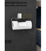 Kapaklı Kağıt Havluluk Paslanmaz Peçetelik Çelik Banyo Havluluk Düzenleyici Krom