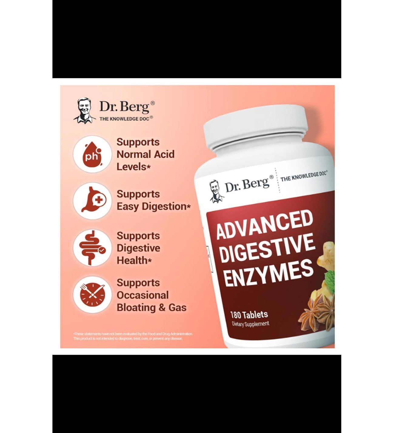 Dr. Berg Advanced Digestive Enzymes with Apple Cider Vinegar