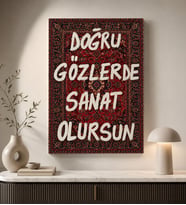 BK Gift Vintage Klasik Sanat Esprili Sözlü Dekoratif Kanvas Tablo - 42