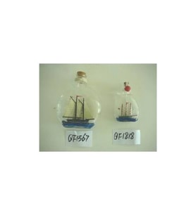 DENİZCİLİK › DENİZCİLİK GRUBU › Marine Şişe Gemi-Z&A ŞİŞE GEMİ>>H: 12.5 cm.