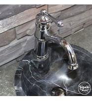 Sipahi Marble Krom Kaplama Kısa Lavabo Bataryası