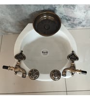 Beyaz Mermer Kurna Konsept set
