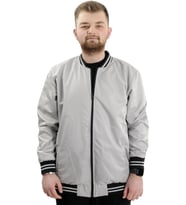 Mode XL Büyük Beden Erkek Çift Taraflı Mont 23652 Gri