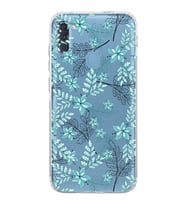 Samsung Galaxy A11  Kamera Korumalı  Kapak Floral Su Yeşili Tasarımlı  Şeffaf Kılıf