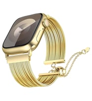 Apple Watch 10 42mm Uyumlu Zore KRD-137 Metal Hasır Kordon