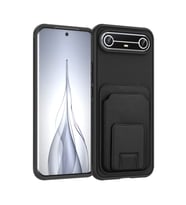 Tecno Spark Slim 5G Kılıf TPU Malzemeli ve Deri Dokulu Şık NexaCard Premium Kapak (Siyah)