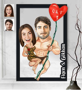 Kişiye Özel 3D  Ahşap Tablo Sevgililer Günü Hediyesi 30x40 -12