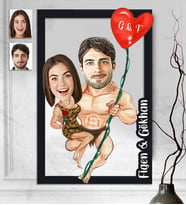 Kişiye Özel 3D  Ahşap Tablo Sevgililer Günü Hediyesi 30x40 -12