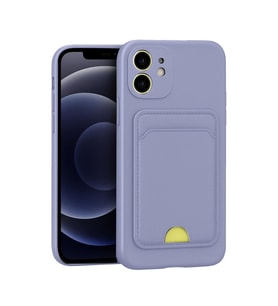Apple iPhone 11 Kılıf Kelvin Kartvizitli Silikon - Lila