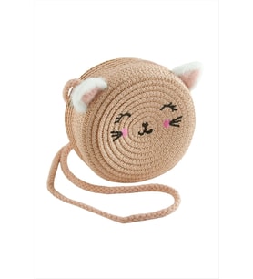 Çocuk Kedi Kulaklı Hasır Çanta