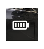 Pil Tasarım Su Geçirmez Çıkarılabilir Oto Sticker 19*10 Cm