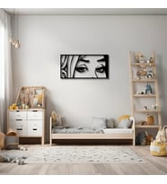 Dekoratif Metal Sanatı Pop Art 4 Metal Duvar Tablosu Pop Art (Siyah)