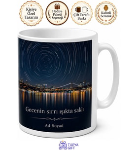 Gece Fotoğrafçısına Şehir Işıkları Yıldız İzi Kupa Hediye