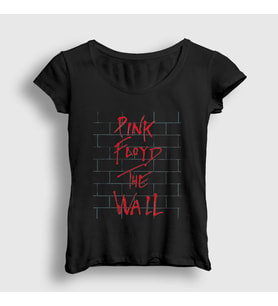 Presmono Kadın Siyah The Wall Pink Floyd T-Shirt 76911tt