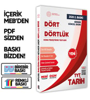 2026 YKS-TYT MEBİ-OGM Dört Dörtlük Tarih Pekiştirme Testi A4 Renkli Soru Bankası BASKI ÜCRETİ