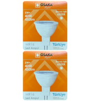 (2 Adet) Osaka 5W (40W) Beyaz Işık (6500K) G4 Duylu (İğne Bacak) Led Çanak Ampul