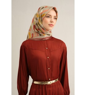 Armine 2025 Yaz Sezonu %100 Sura İpek Eşarp 9341D 01