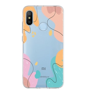 Xiaomi Mi A2 Lite Uyumlu Kapak Karışık Renkler Tasarımlı Şeffaf Silikon Kılıf