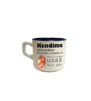 Kendime Pozitif Bir Gün Diliyorum Baskılı Siyah Venüs Kupa