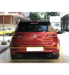Vw Golf 7 Oettinger Arka Ek Difüzör Siyah Plastik 2012 2013 2014 2015 2016 Arka-difizör-bodykit-ek