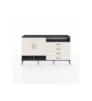 Arges Konsol 5 Raflı 4 Çekmeceli 2 Kapaklı 176x30x99 Antrasit-Aytaşı