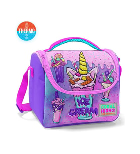 Coral High Kids Pembe Mor Milkshake Dondurma Desenli Thermo Beslenme Çantası 11749