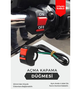 ATV Motosiklet Sis Farı Açma Kapama Gidon Düğmesi