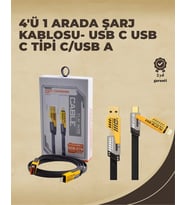 4'ü 1 Arada Metal Hızlı Veri Kablosu – 65W Güç, 27W iPhone Desteği, 480Mbps Aktarım