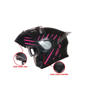 Motosiklet Çene Açılır Kadın Kask Ece 22.06 Sertifika Güneş Vizörü Yeni Sezon Motor Kaskı Pink Zebra