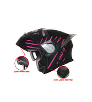 Motosiklet Çene Açılır Kadın Kask Ece 22.06 Sertifika Güneş Vizörü Yeni Sezon Motor Kaskı Pink Zebra