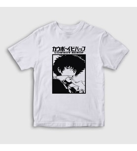 Presmono Unisex Çocuk Beyaz Poster Anime Cowboy Bebop T-Shirt 492621tt