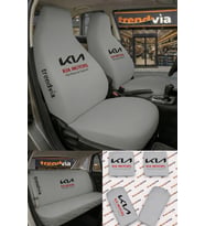Kia Logolu Oto Koltuk Kılıfı Ön Arka Set – Penye Likralı Universal Koltuk Koruyucu Servis Kılıfı