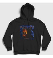 Presmono Unisex Siyah Gods Haggard Kapüşonlu Sweatshirt 79690tt