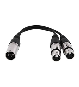 Xlr Y Çoklayıcı kablo 1.5 metre ( 1 Erkek-2 Dişi) 