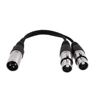 Xlr Y Çoklayıcı kablo 1.5 metre ( 1 Erkek-2 Dişi) 
