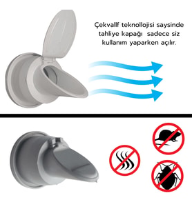 4 Adet Koku Önleyici Çekvalfli Adaptör ContaØ50 Lavabo & Eviye Gideri için