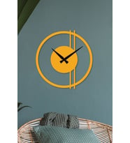 Gowpenart Double Line Metal Gold / Altın Duvar Saati - Ev / Ofis Saati - Hediye Saat