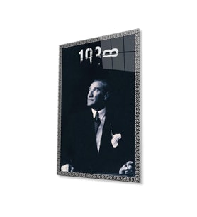 Atatürk Cam Tablo 4mm Dayanıklı Temperli Cam, Atatürk Glass Wall Art (Çok Renkli)