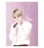 Şarkı Söyleyen Kuş - Bts Jimin Tablo Ahşap Poster Dekoratif Kod1049