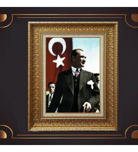 ÖZEL SERİ ALTIN VARAKLI ATATÜRK TABLO S1010