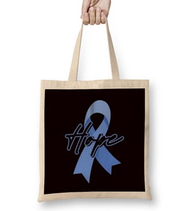 Hope Child Abuse Prevention Month Awareness Blue Ribbon Bez Çanta Uzun Saplı