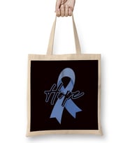 Hope Child Abuse Prevention Month Awareness Blue Ribbon Bez Çanta Uzun Saplı