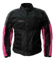 Motosiklet Kadın Mont 4 Mevsim Dynamic Black-Pink Motorcu Montu