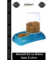 #MamaKabı Otomatik Besleme Kedi Köpek Dayanıklı 1 Sınıf Plastik Hazneli Su Mama Kabı 3 Litre