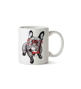 Bulldog French Puppy The Dog Porselen Kupa Bardak