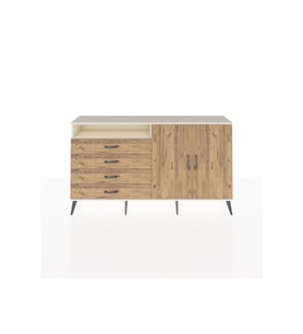 Arges Konsol 3 Raflı 4 Çekmeceli 2 Kapaklı 176x30x99 Aytaşı-Çam