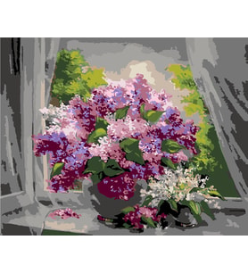 Çiçeklerdeki Esinti Sayılarla Boyama Seti 50x65 cm (Tuvale Gerili)