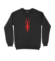Kırmızı Renkli İnce Örümcek Siyah Sweatshirt