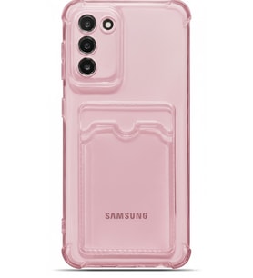 Teknomoda Samsung Galaxy S20 FE Kılıf Kartlıklı Anti Şok Korumalı Şeffaf Silikon Pembe
