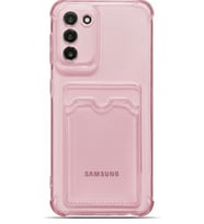 Teknomoda Samsung Galaxy S20 FE Kılıf Kartlıklı Anti Şok Korumalı Şeffaf Silikon Pembe